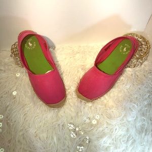 RALPH LAUREN Pink espadrille Flats